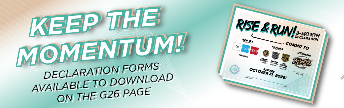 Keep the Momentum: declaration forms available to download on the G26 page
